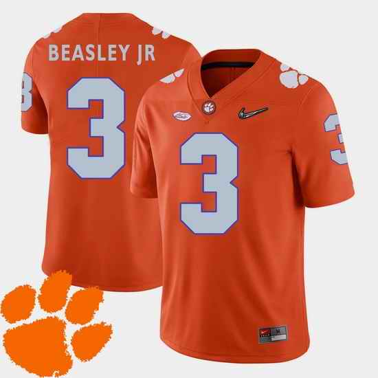 Men Clemson Tigers Vic Beasley Jr. Orange College Football Acc 2018 Jersey
